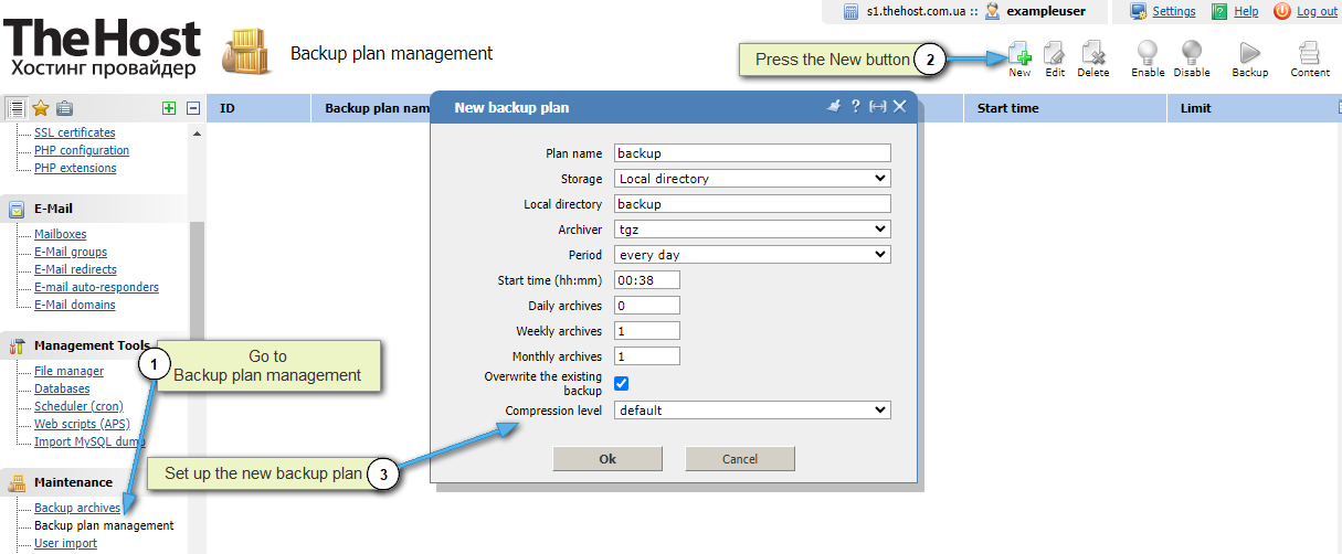 Backup Settings ISP4