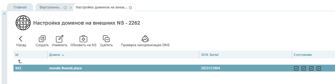 FastPanel локальный DNS-сервер