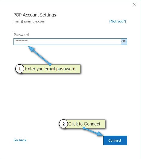 Account settings password