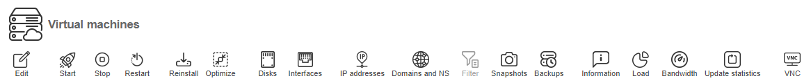 Virtual machines management