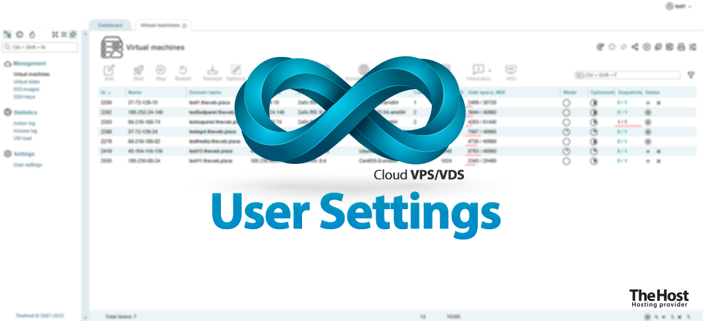 TheHost VM-Cloud User Settings Banner EN