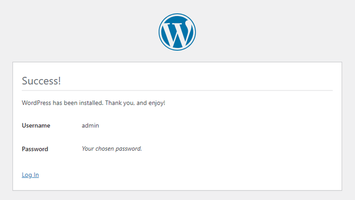 4 step install wordpress