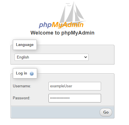 How to log into phpMyAdmin