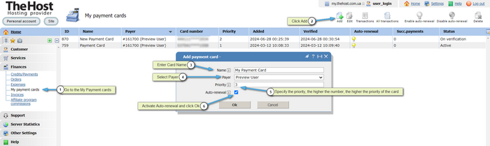 Adding a Card