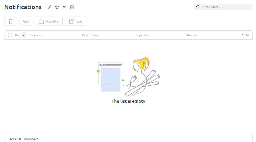 KeepData, Notifications