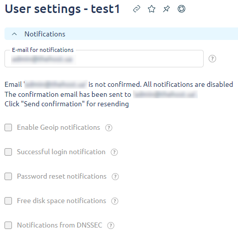 KeepData, Notification settings