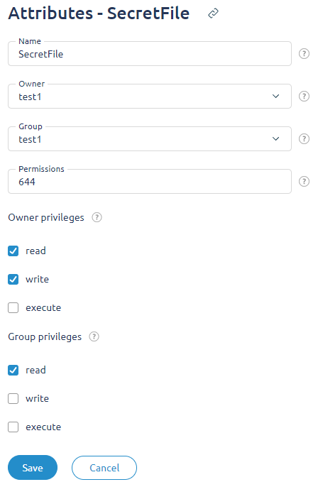 Action Panel, Attributes