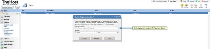 Choosing Payment Method