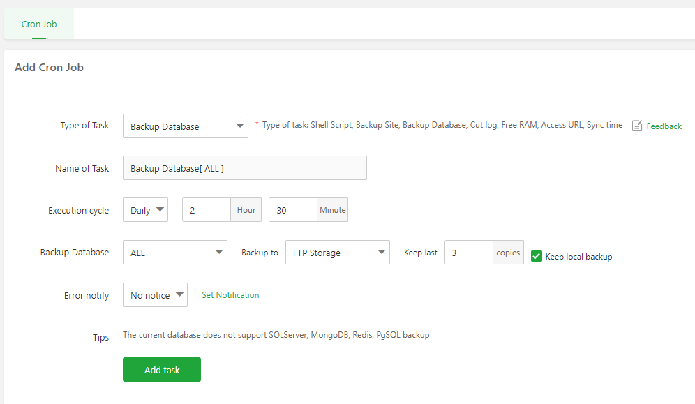 aaPanel Backup 5