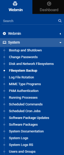Webmin backup 1