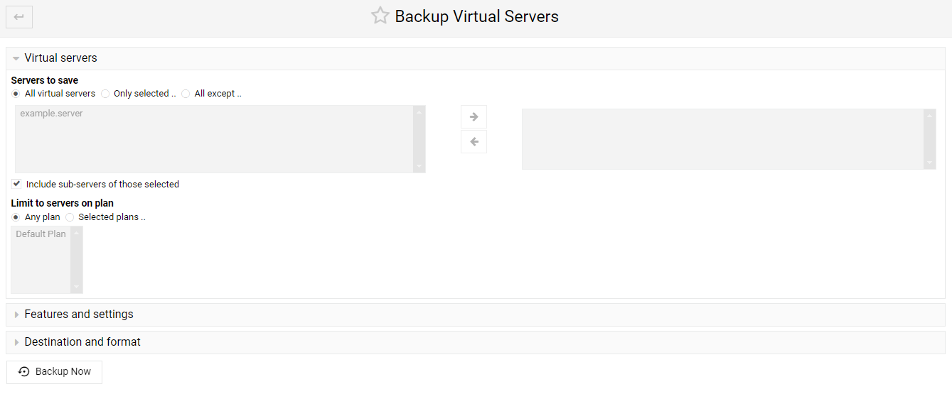 Virtualmin Backup 2