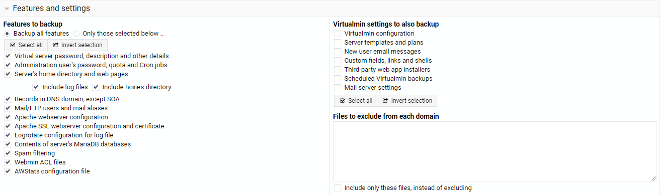 Virtualmin Backup 3