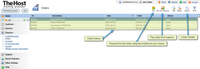 Order Information