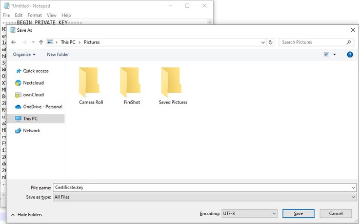 Saving the document