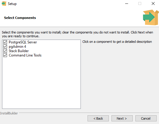 Postgre Installer Components