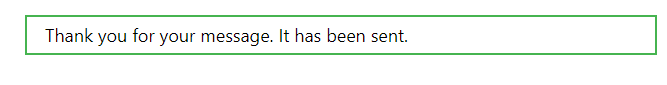 Notification of success