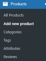 WooCommerce, adding product
