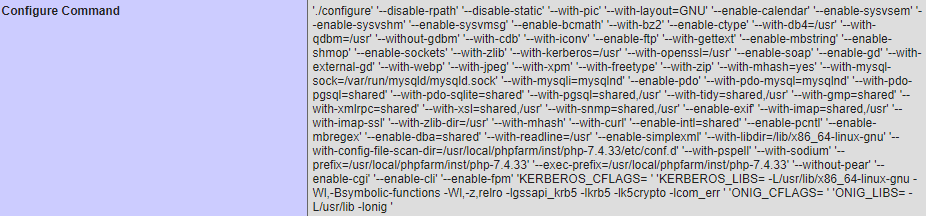 Configure Command