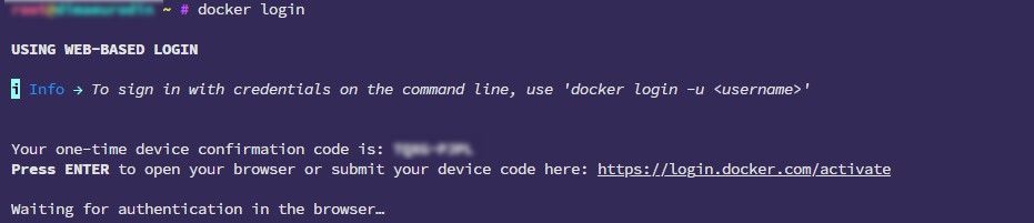 docker login