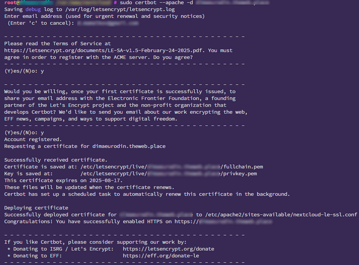 install cert apache