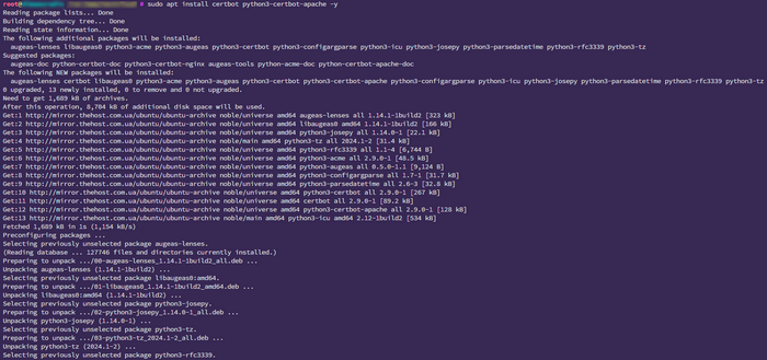 install for apache