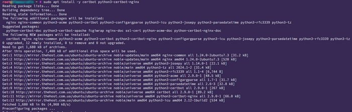 install for nginx