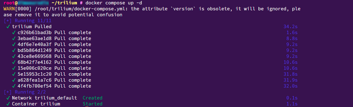 docker compose up -d