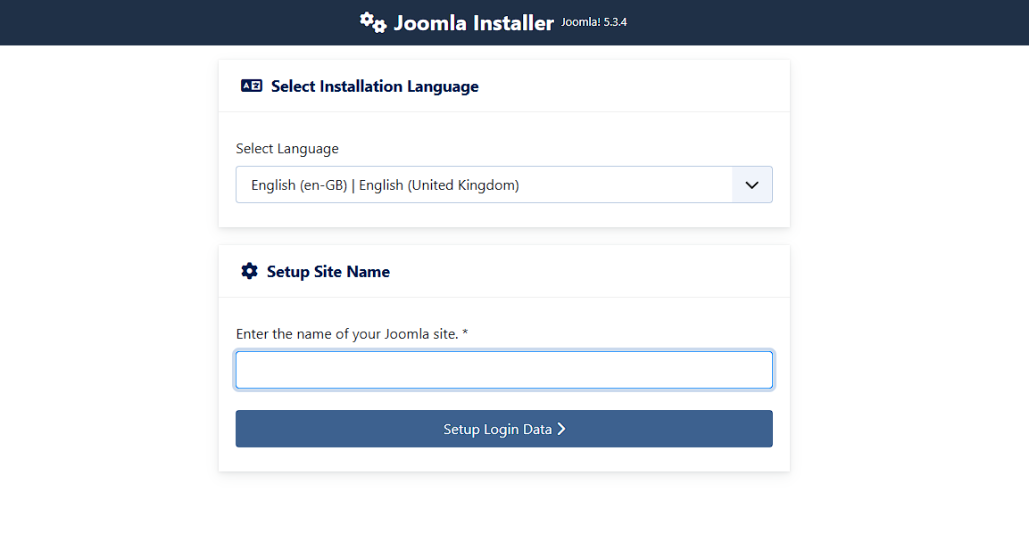 Site name joomla
