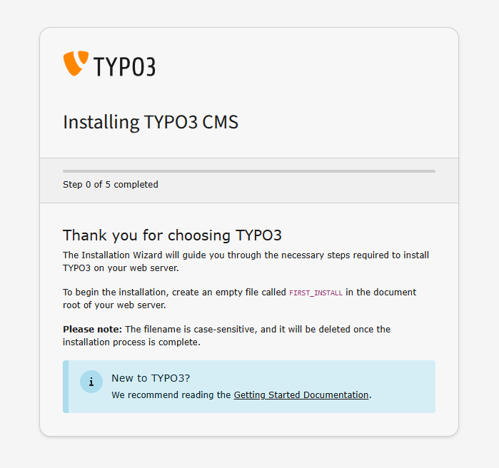 The Host TYPO3 web installation
